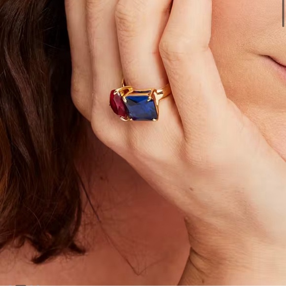 Kate Spade Crystal Statement Ring Sz. 6 - Picture 3 of 6